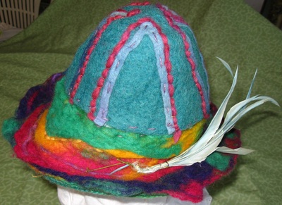 Multicolor Chico Marx Felt Hat, made by C. Buffalo Larkin