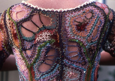 Needlelace blouse (back), handmade by C. Buffalo Larkin