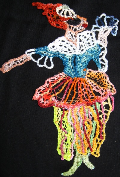 Needlelace mermaid (18th century theme), handmade by C. Buffalo Larkin