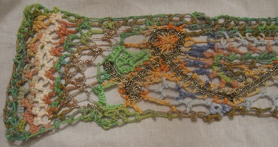 Needlelace scarf (left section), handmade by C. Buffalo Larkin