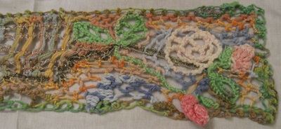 Needlelace scarf (right section), handmade by C. Buffalo Larkin