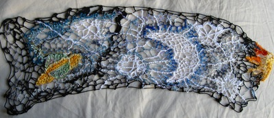 Milky Way needlelace veil, handmade by C. Buffalo Larkin